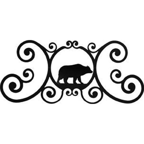 Wrought Iron Bear Over Door Plaque door plaque house signs metal name plaques metal plaques name