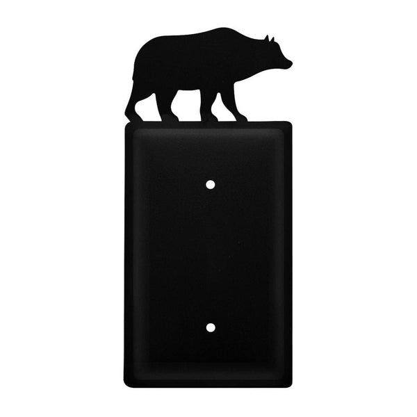 Wrought Iron Bear Single Blank Cover light switch covers lightswitch covers outlet cover switch
