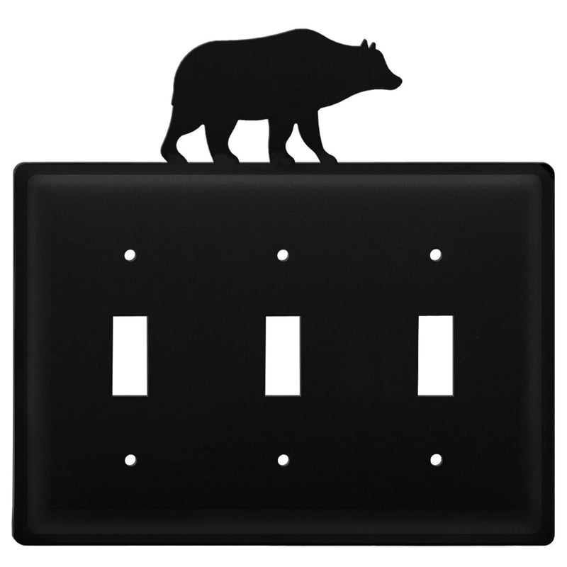 Wrought Iron Bear Triple Switch Cover light switch covers lightswitch covers outlet cover switch