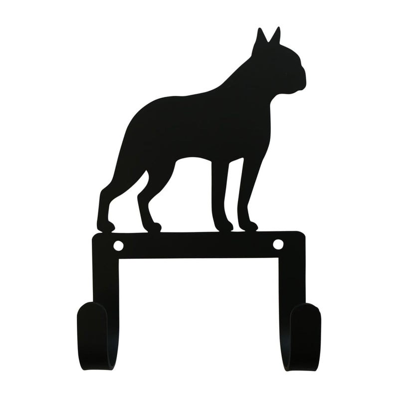 Wrought Iron Boston Terrier Dog Leash & Collar Wall Hook dog hook dog key rack dog leash hook key
