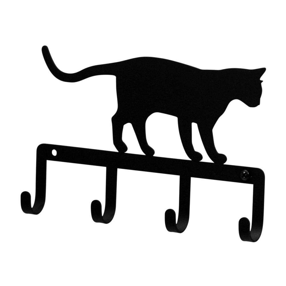 Wrought Iron Metal Pet Cat at Play Key Holder Key Hooks