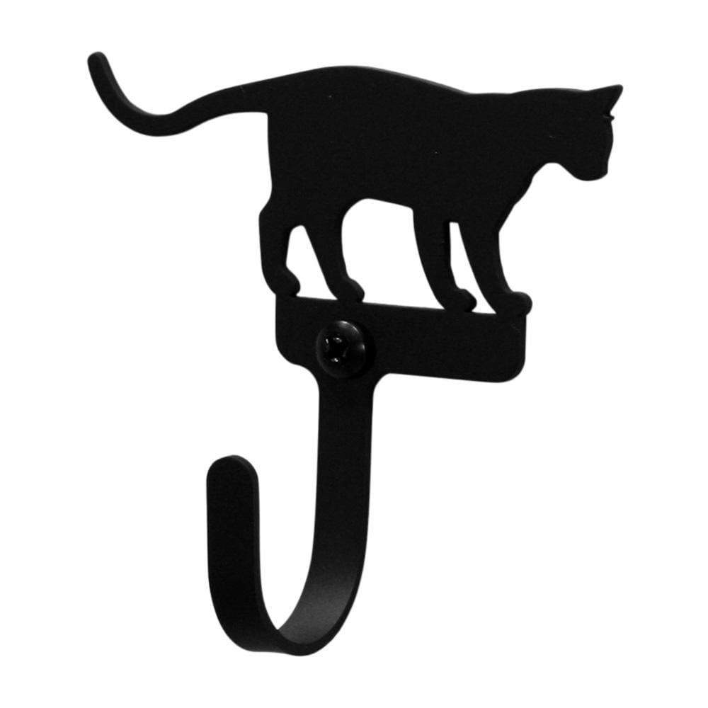 Wrought Iron Wall Hook Cat at Play Decorative