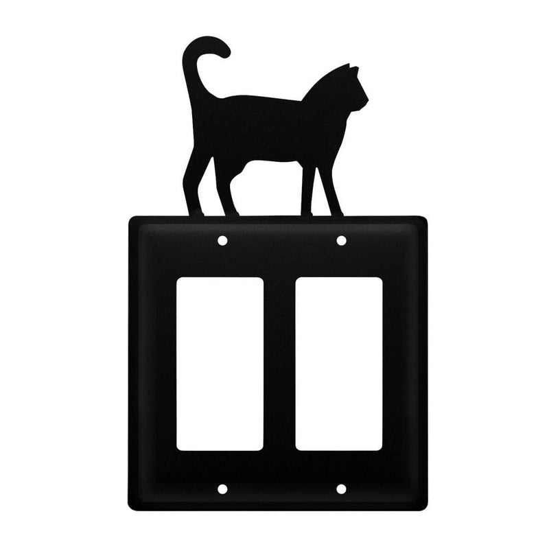 Wrought Iron Cat Double GFCI Cover light switch covers lightswitch covers outlet cover switch covers