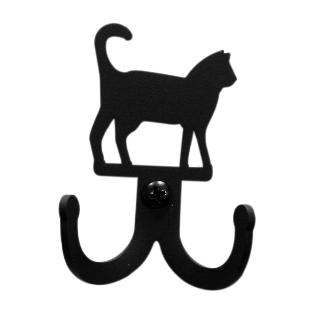 Wrought Iron Cat Double Wall Hook cat hook coat hooks door hooks hook wall hook