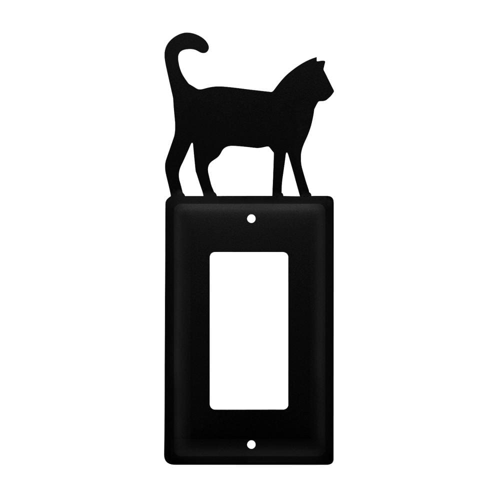 Wrought Iron Cat Single GFCI Cover light switch covers lightswitch covers outlet cover switch covers