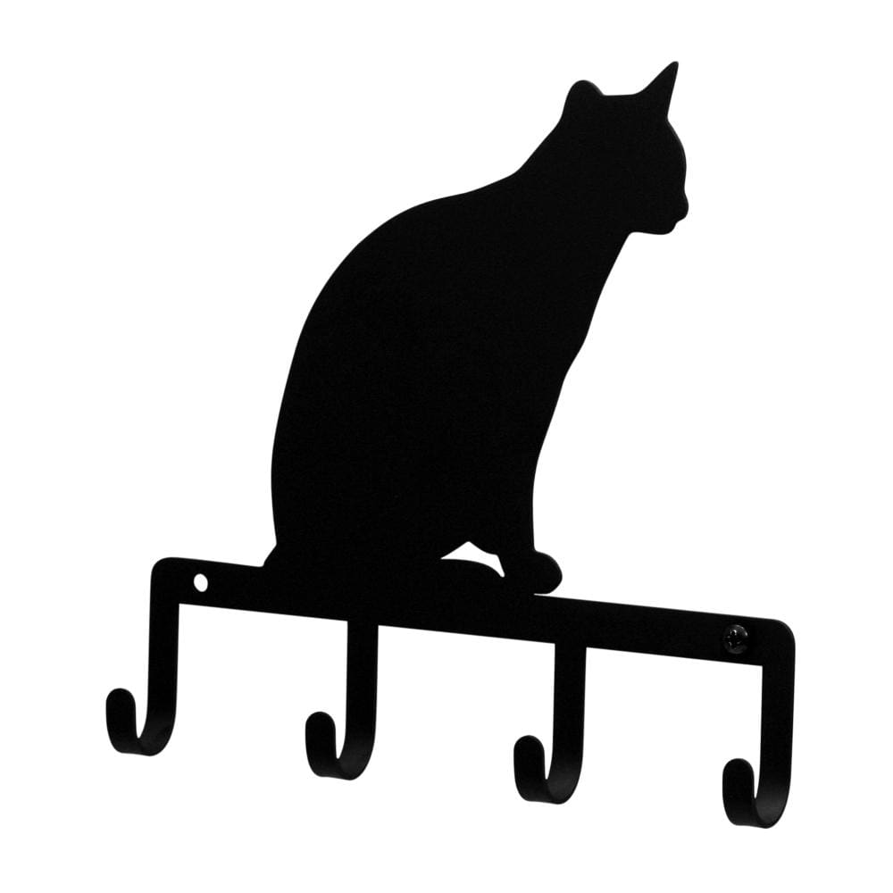 Wrought Iron Cat Sitting Key Holder Key Hooks key hanger key hooks Key Organizers key rack