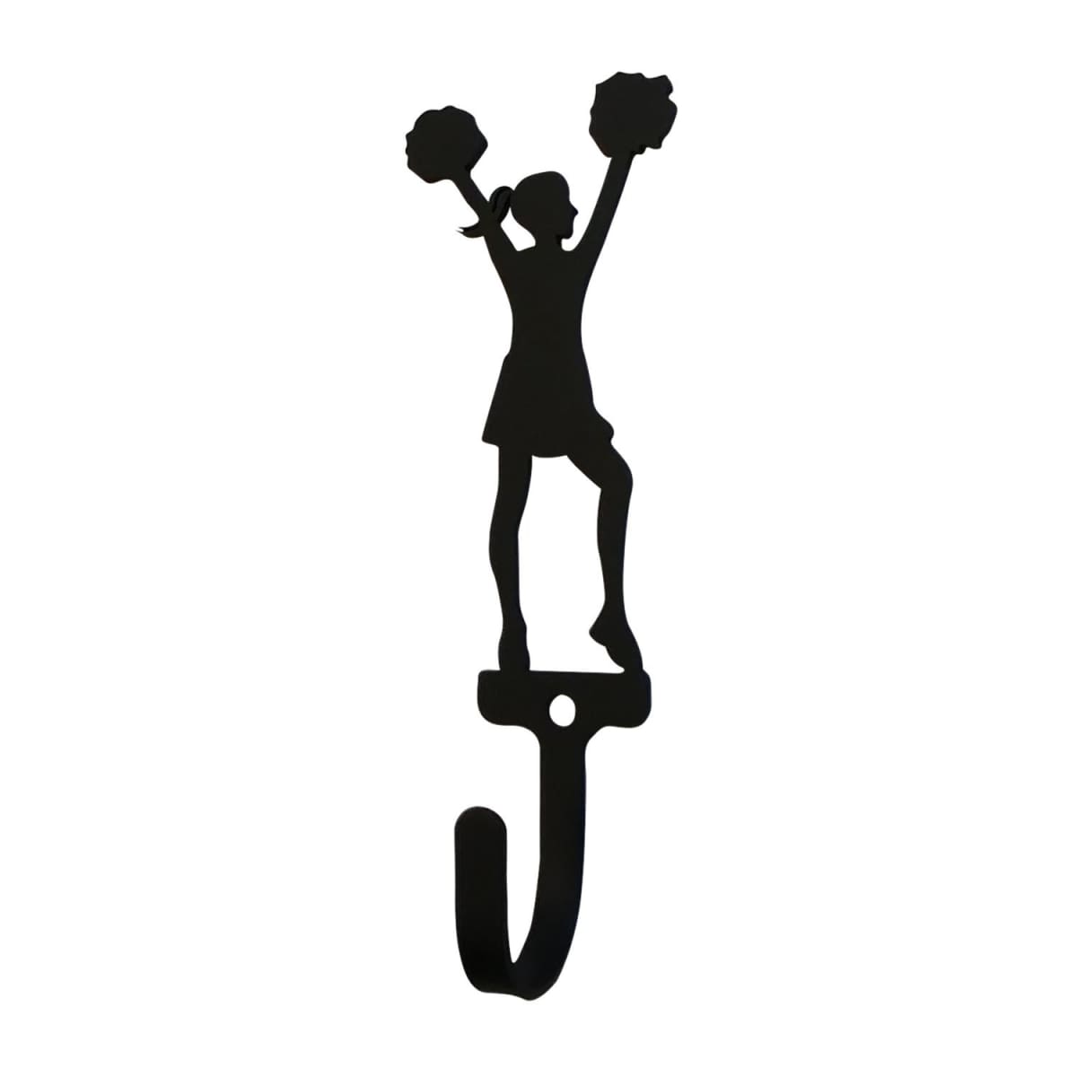 Wrought iron cheerleader wall hook decorative small
