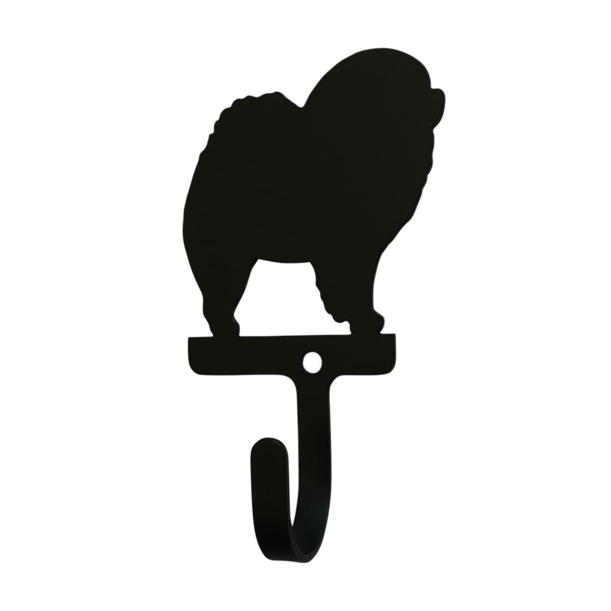Wrought iron Chow Chow dog wall hook, decorative and small