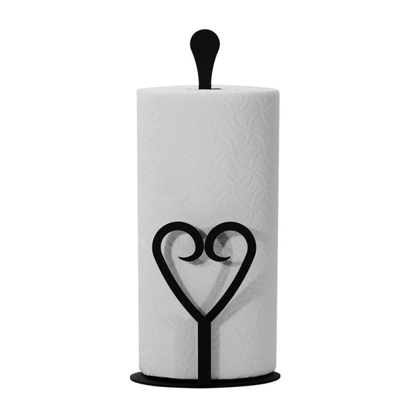Wrought Iron Counter Top Heart Paper Towel Holder featured kitchen towel holder paper towel