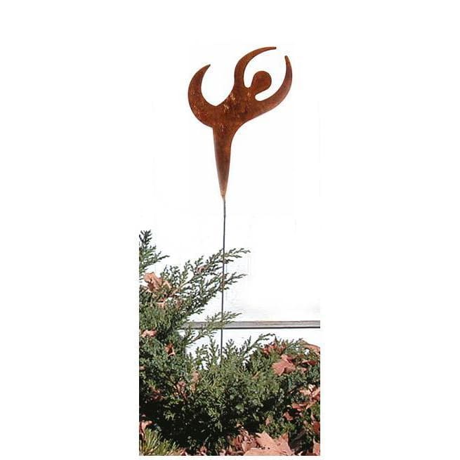 Wrought Iron Dancer Rusted Garden Stake 35 In garden art garden decor garden ornaments garden stake