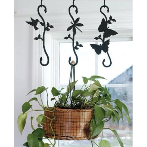 Wrought Iron Decorative Butterfly S Hook decorative butterfly S hook garden hook hanging plant hooks