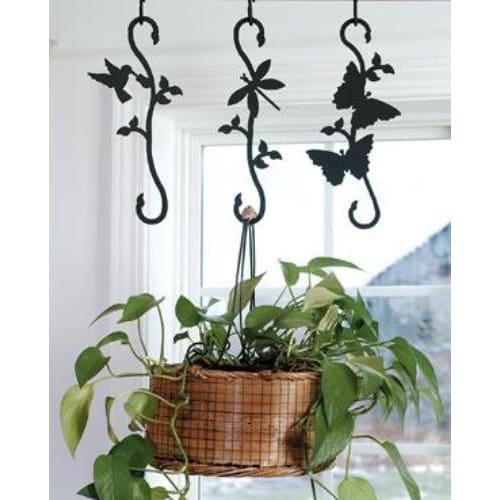 Large S Hooks for Hanging Plants  Plant hanger, Wrought iron hooks, White  eyelet curtains