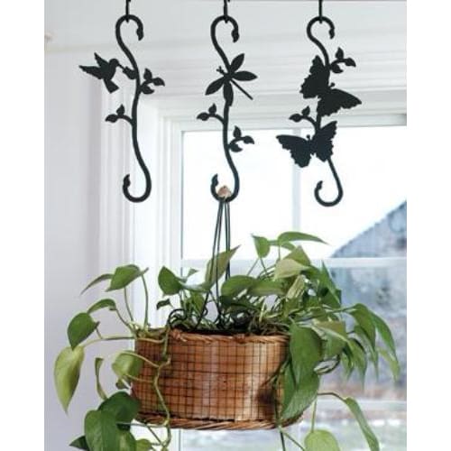 Wrought Iron Decorative Leaf S Hook garden hook hanging plant hooks plant hangers s hook wrought