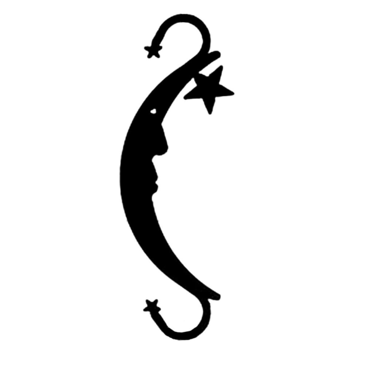 Wrought Iron Decorative Moon & Star S Hook garden hook hanging plant hooks plant hangers s hook