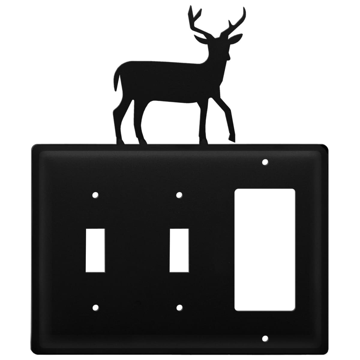 Wrought iron deer double switch and GFCI outlet cover