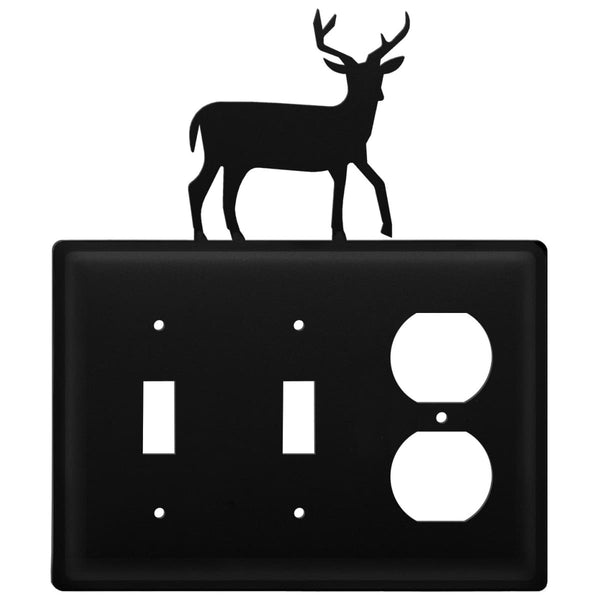 Wrought Iron Deer Double Switch Outlet Cover light switch covers lightswitch covers outlet cover