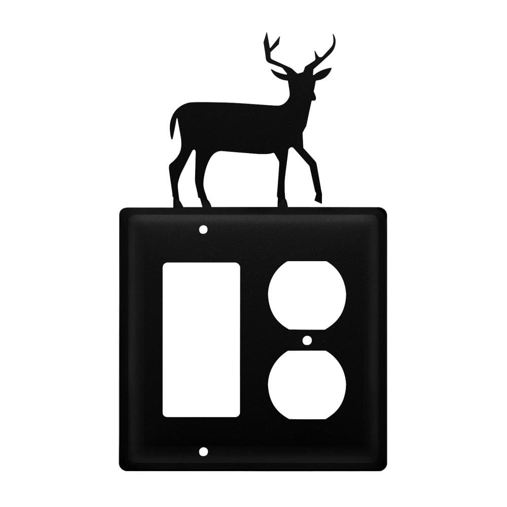 Wrought iron deer outlet cover for GFCI and standard outlets