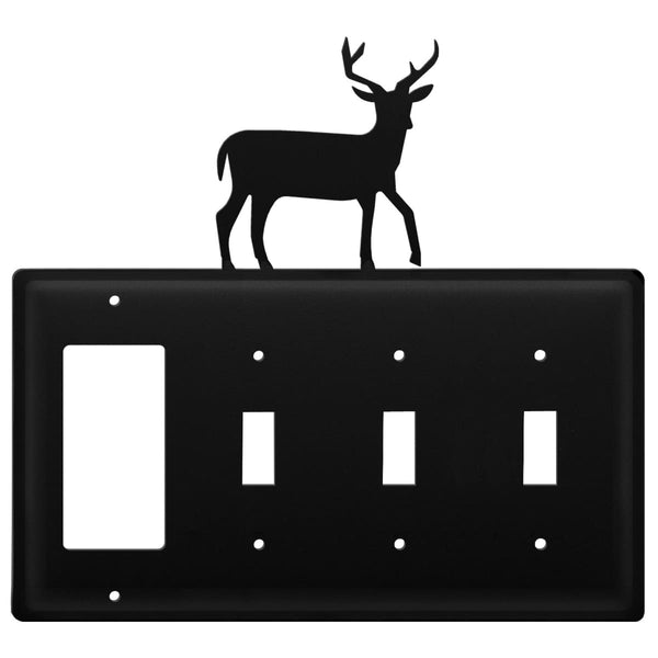 Wrought Iron Deer GFCI Triple Switch Cover light switch covers lightswitch covers outlet cover
