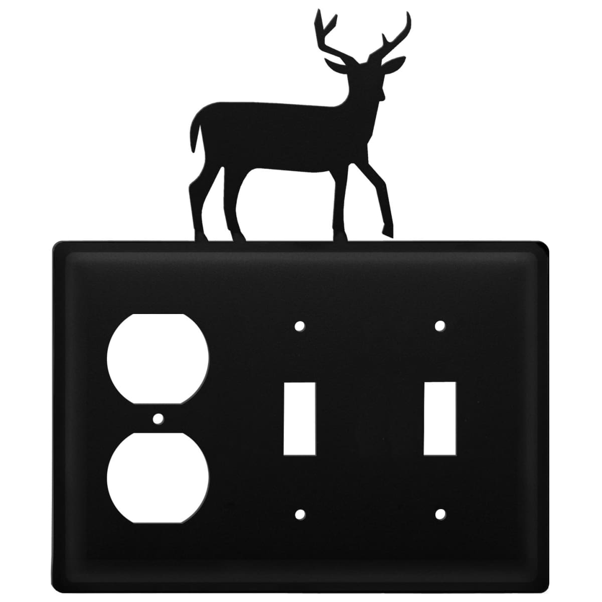 Wrought Iron Deer Outlet Double Switch Cover light switch covers lightswitch covers outlet cover