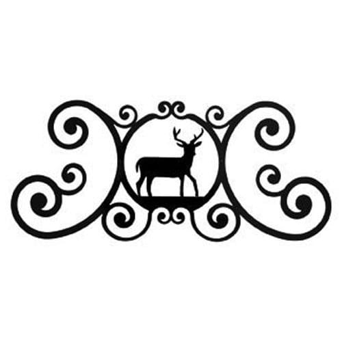 Wrought Iron Deer Over Door Plaque door plaque house signs metal name plaques metal plaques name