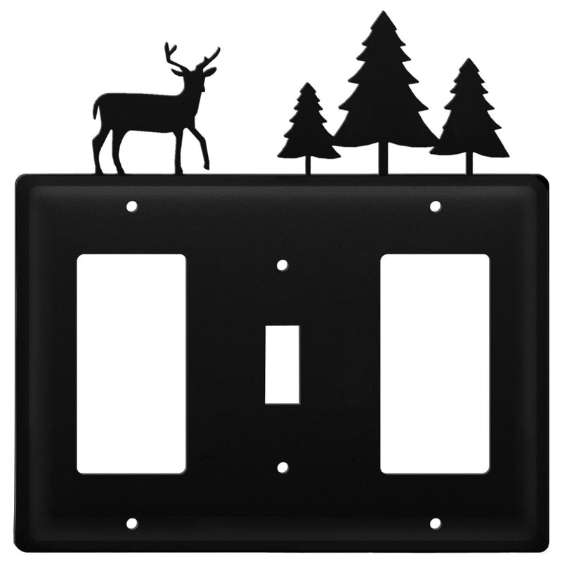 Wrought Iron Deer Pine Trees GFCI Switch GFCI Cover light switch covers lightswitch covers outlet