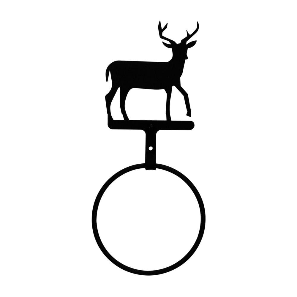 Wrought Iron Deer Towel Ring Towel Rack bathroom towel rails black wrought iron towel rack towel