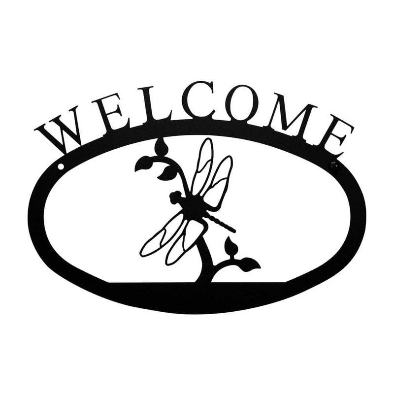 Wrought Iron Dragonfly Welcome Home Sign Small door signs outdoor signs welcome home sign welcome