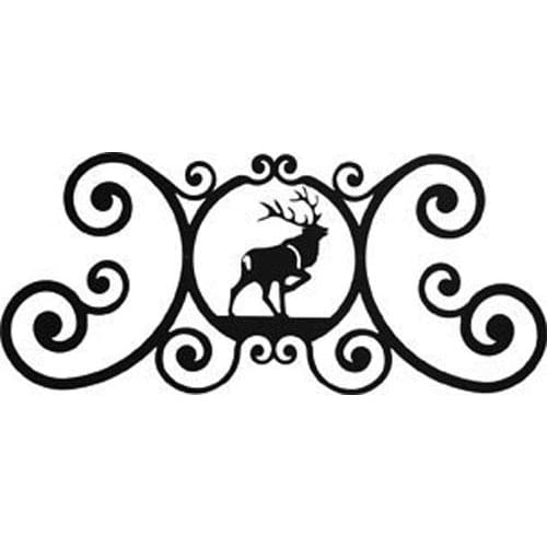 Wrought Iron Elk Over Door Plaque door plaque house signs metal name plaques metal plaques name