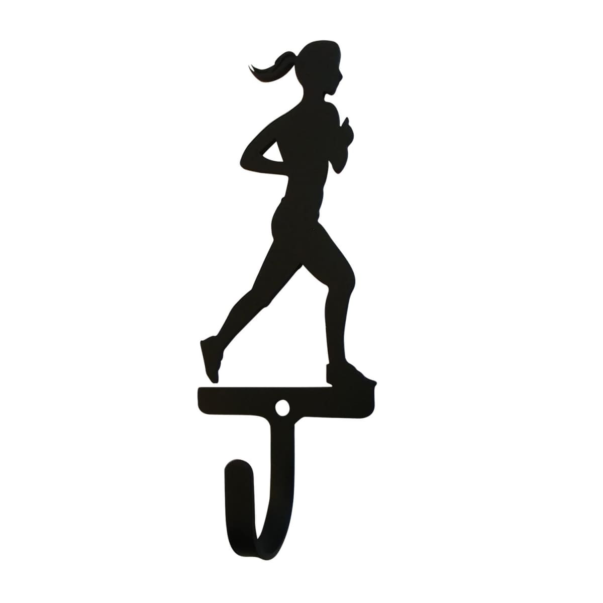 Wrought iron female runner wall hook, decorative and small