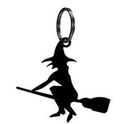 Wrought Iron Witch Keychain - Festive Key Ring | Durable Decor