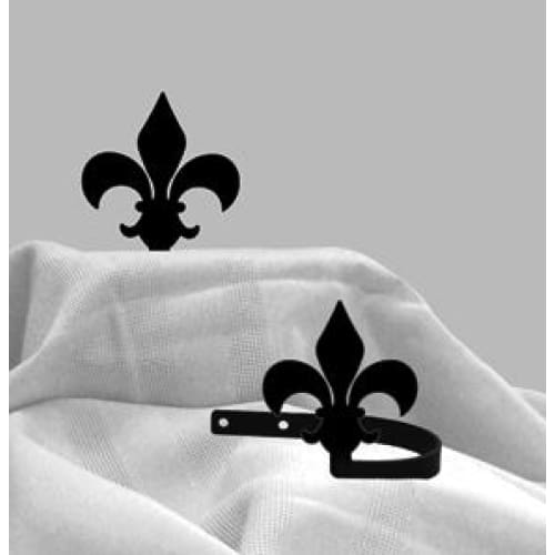 Wrought Iron Fleur-de-lis Tie Back Set curtain accessories curtain holdbacks curtain tie backs hold