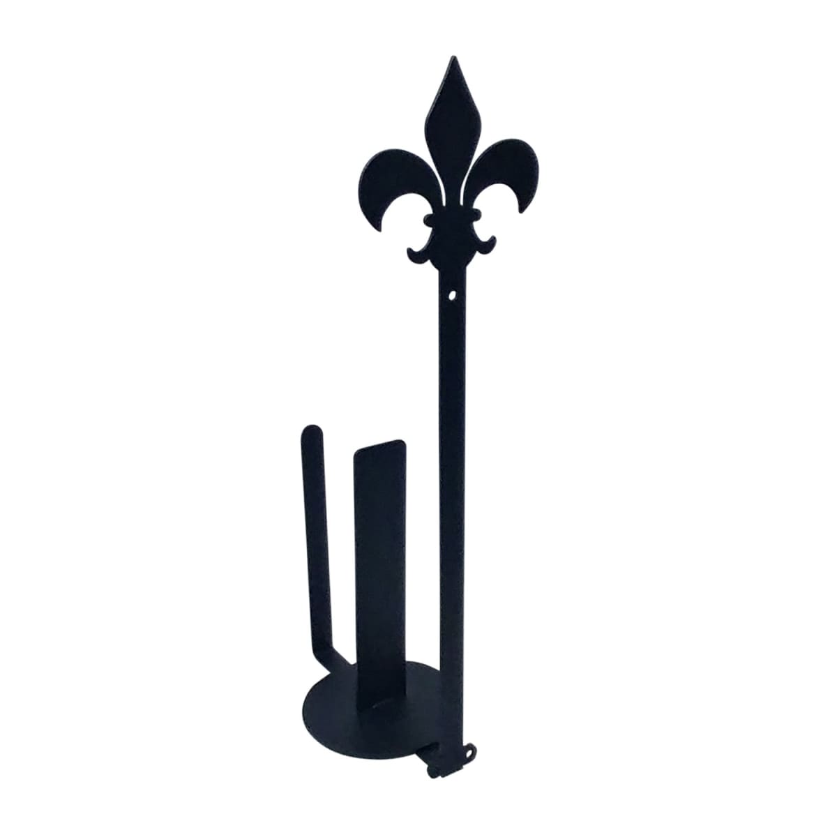 Wrought Iron Fleur-de-lis Vertical Wall Paper Towel Holder kitchen towel holder paper towel