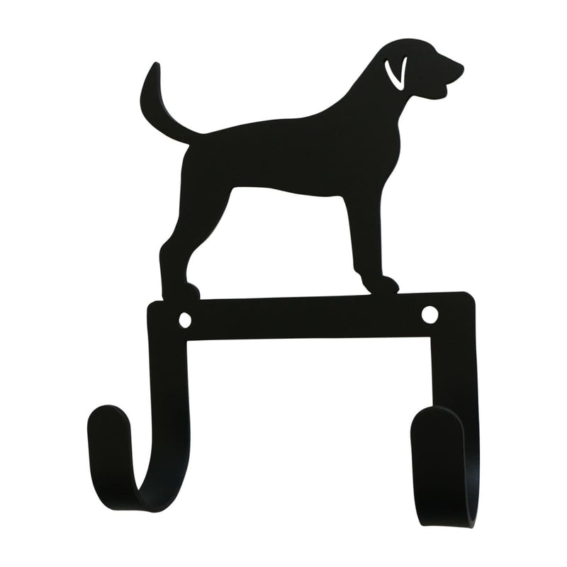 Wrought Iron Fox Hound Dog Leash & Collar Wall Hook dog hook dog key rack dog leash hook key rack