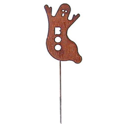 Wrought Iron Ghost Rusted Garden Stake 35 Inches Autumn Decorations garden art garden decor garden
