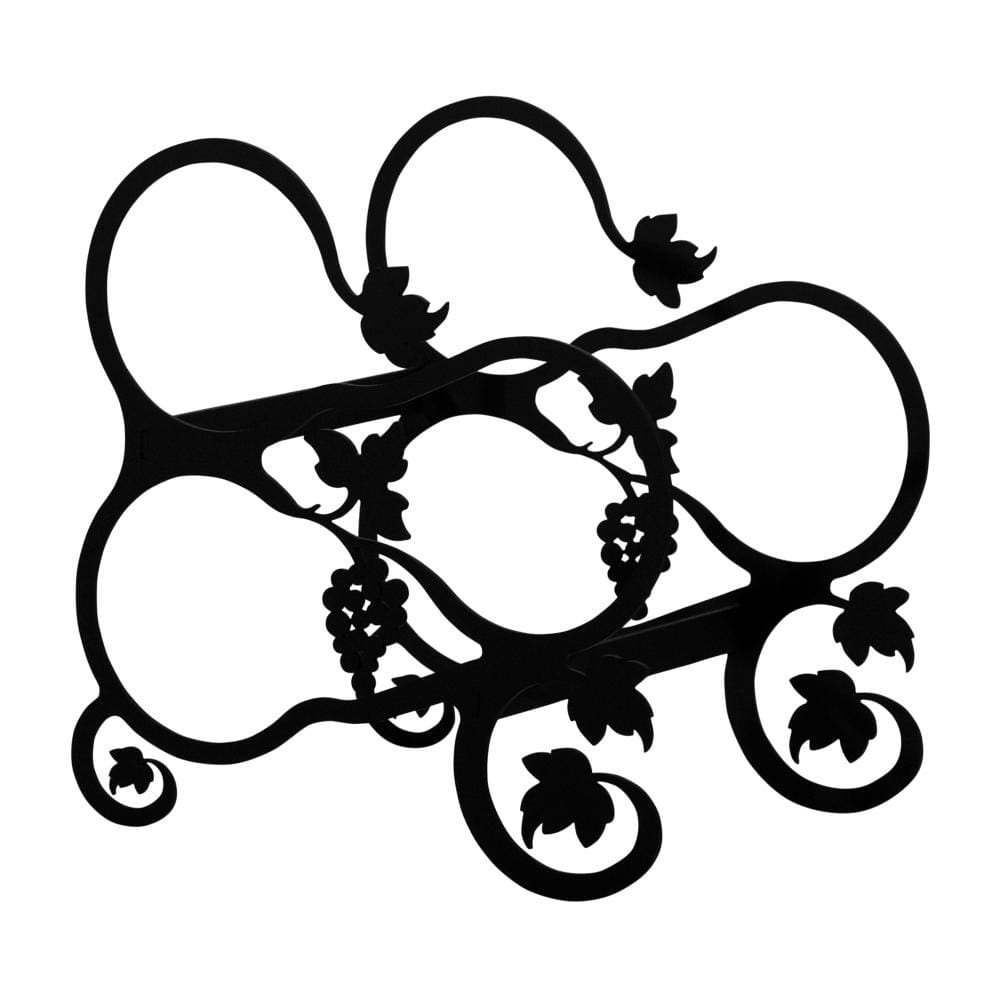 Wrought Iron Grapevine leaf Wine Rack 3 bottle wine bottle and glass holder wine bottle holder wine