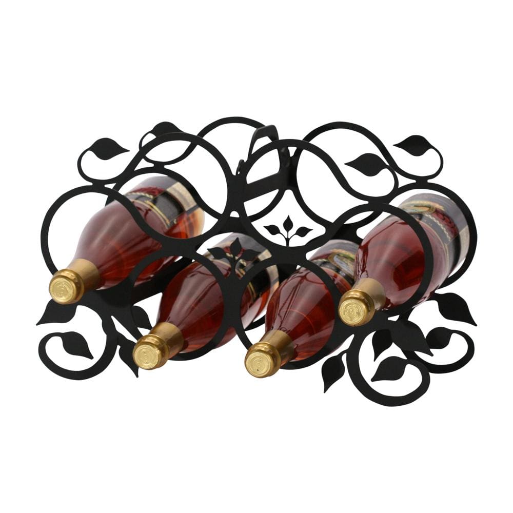 Wrought Iron Grapevine Wine Rack 6 bottle wine bottle and glass holder wine bottle holder wine glass