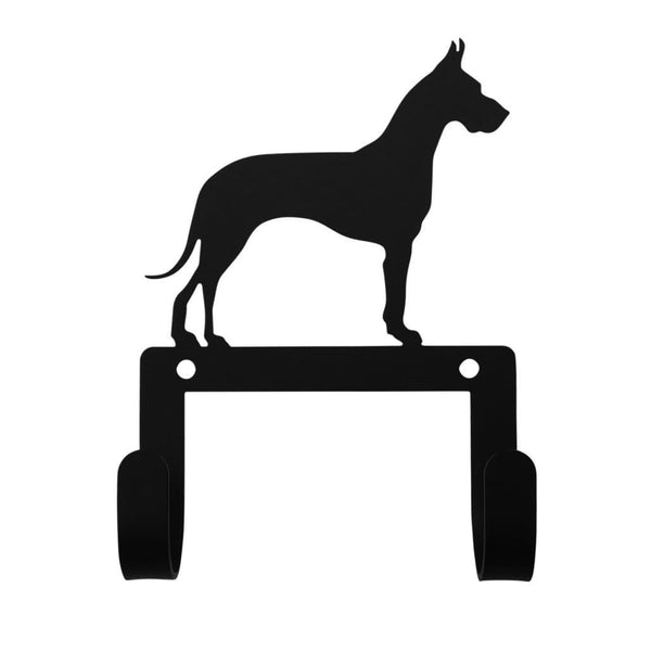 Wrought Iron Great Dane Dog Leash & Collar Wall Hook dog hook dog key rack dog leash hook key rack