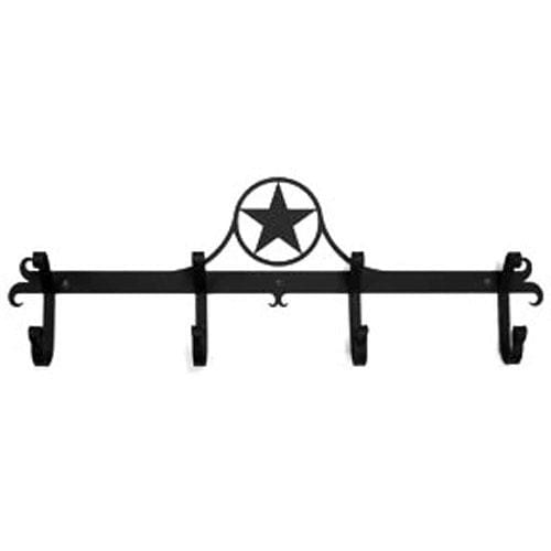 Wrought Iron Hat & Coat Rack Towel Rack Rodeo Star coat rack coat rail garment rack hat rack towel