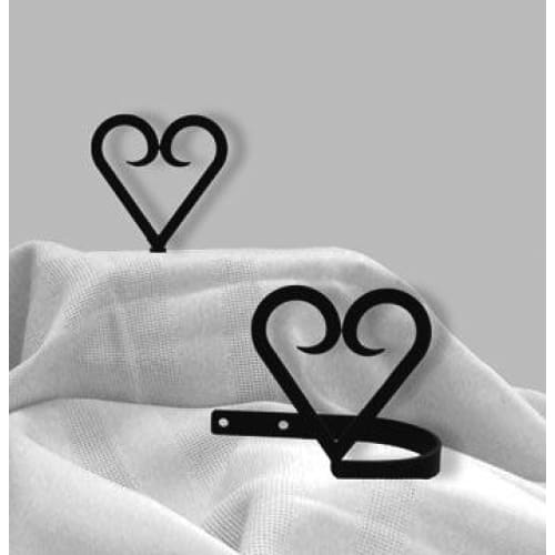 Wrought Iron Heart Curtain Tie Back Set curtain accessories curtain holdbacks curtain tie backs hold