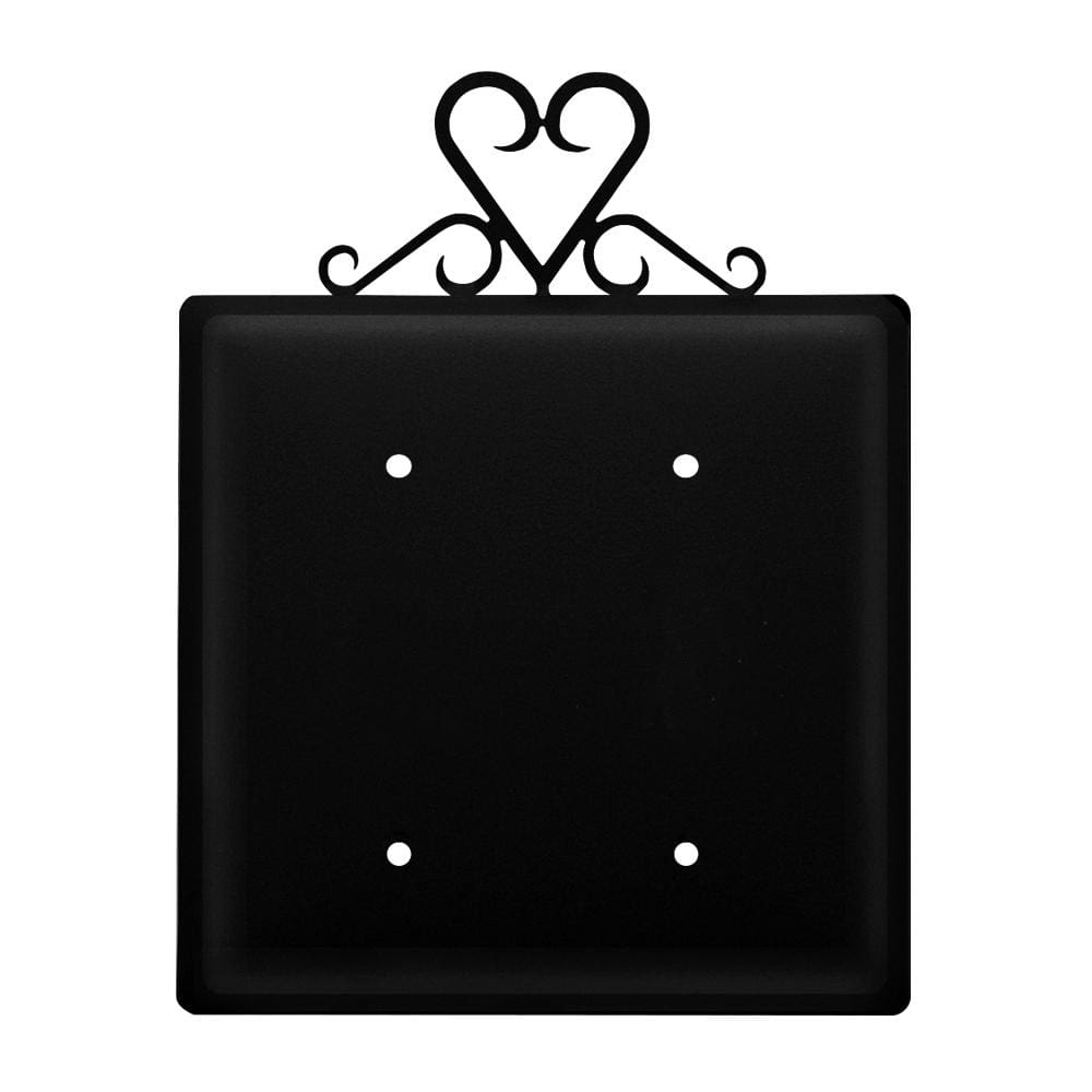 Wrought iron heart double blank cover, elegant design