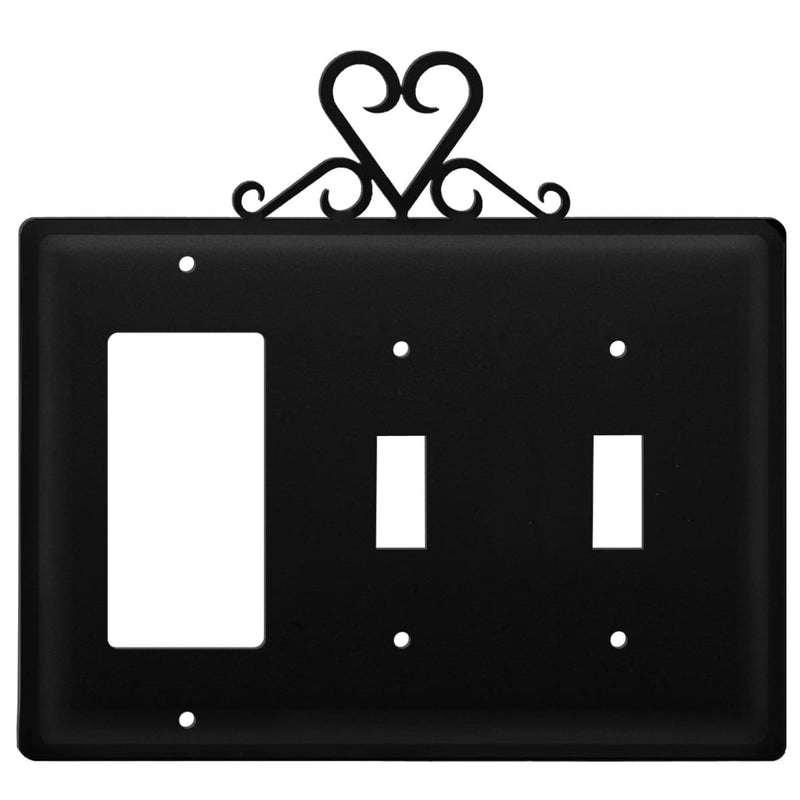 Wrought Iron Heart GFCI Double Switch Cover light switch covers lightswitch covers outlet cover