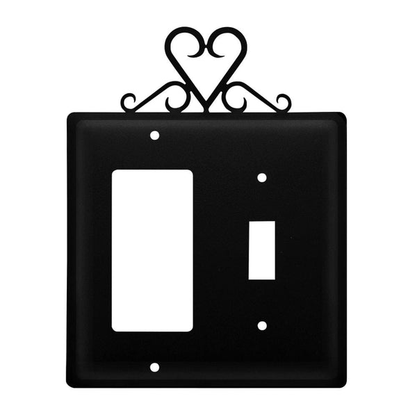 Wrought Iron Heart GFCI Switch Cover light switch covers lightswitch covers outlet cover switch