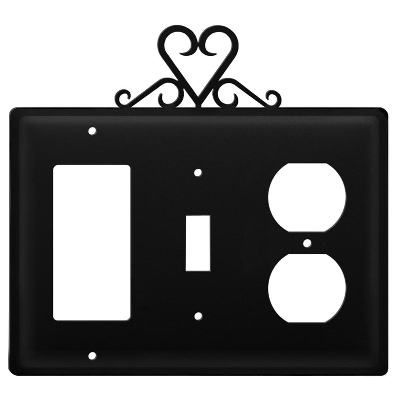 Wrought Iron Heart GFCI Switch Outlet Cover light switch covers lightswitch covers outlet cover