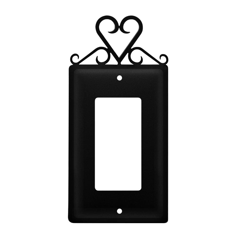 Wrought Iron Heart Single GFCI Cover light switch covers lightswitch covers outlet cover switch