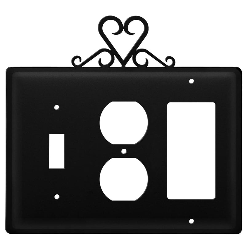 Wrought Iron Heart Switch Outlet GFCI Cover light switch covers lightswitch covers outlet cover