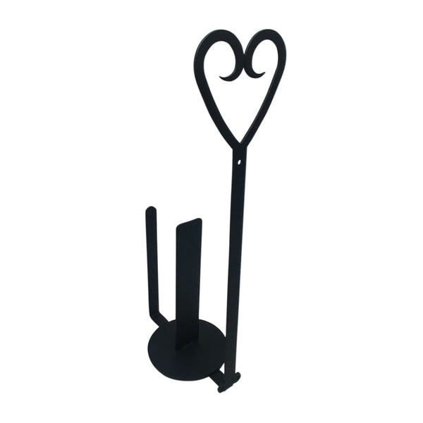 Wrought Iron Heart Vertical Wall Paper Towel Holder kitchen towel holder paper towel dispenser paper