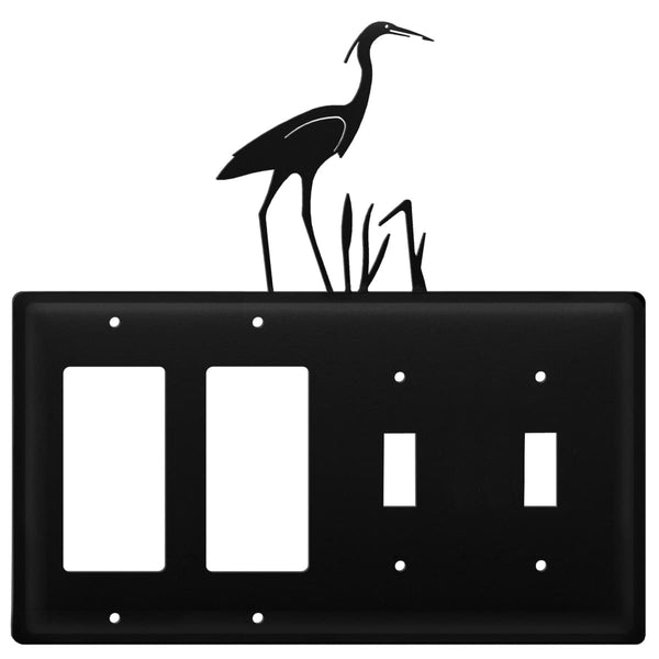Wrought Iron Heron Double GFCI Double Switch Cover light switch covers lightswitch covers outlet