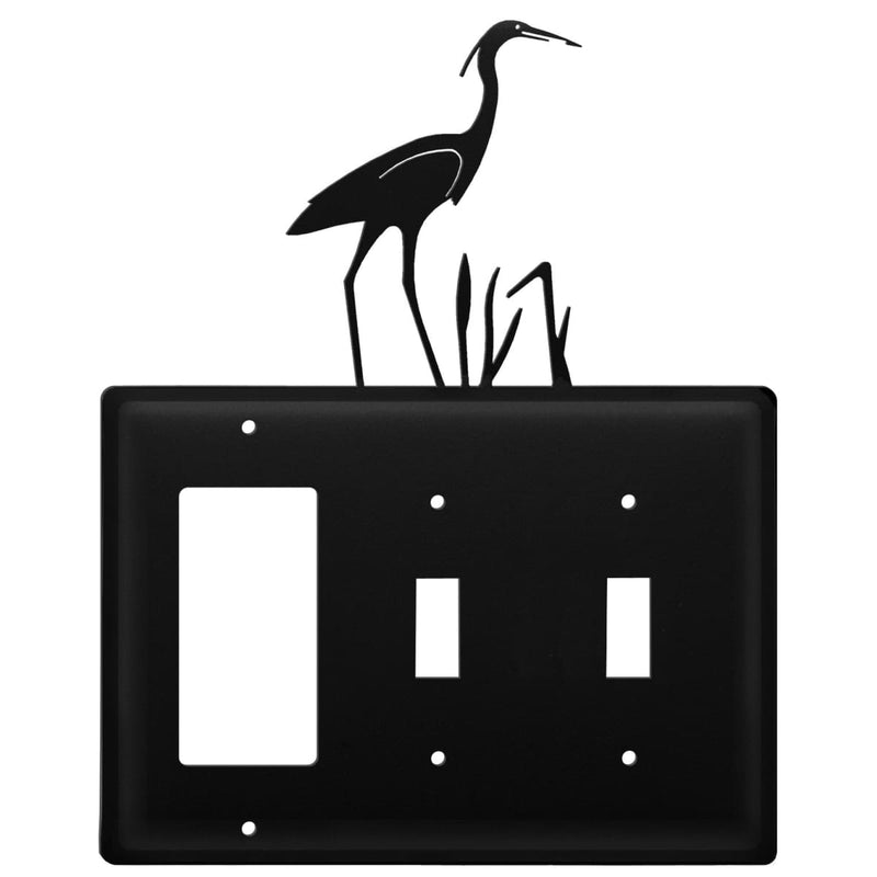 Wrought Iron Heron GFCI Double Switch Cover light switch covers lightswitch covers outlet cover