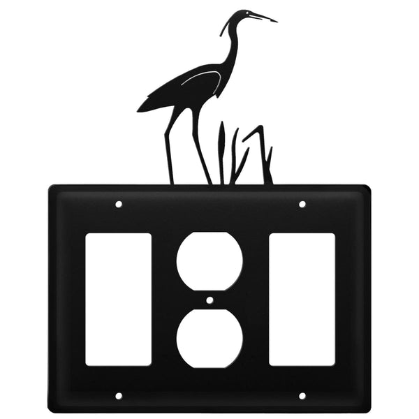 Wrought Iron Heron GFCI Outlet GFCI Cover light switch covers lightswitch covers outlet cover switch