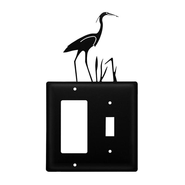 Wrought Iron Heron GFCI Switch Cover light switch covers lightswitch covers outlet cover switch